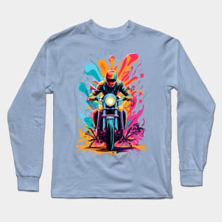 Motorcycle Retro - Vintage Motorcyclist Motorbike Long Sleeve T-Shirt